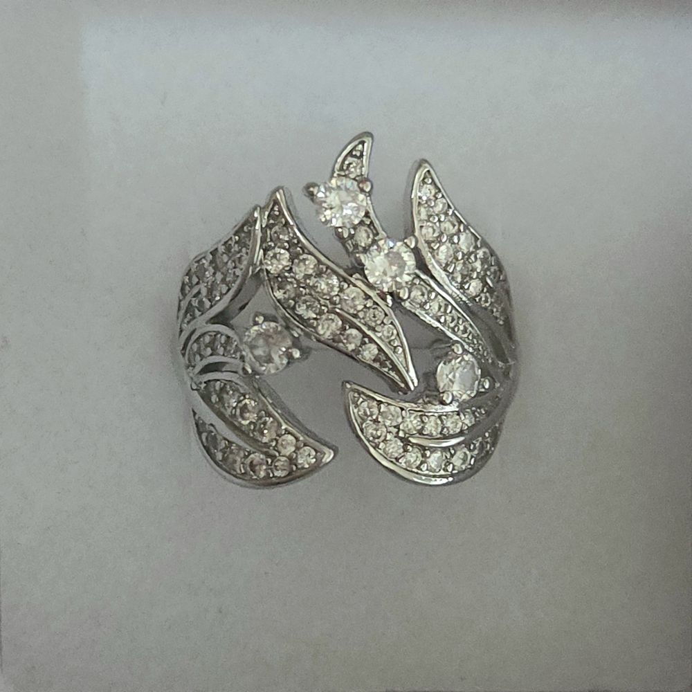 Silver Leaf Design Ring